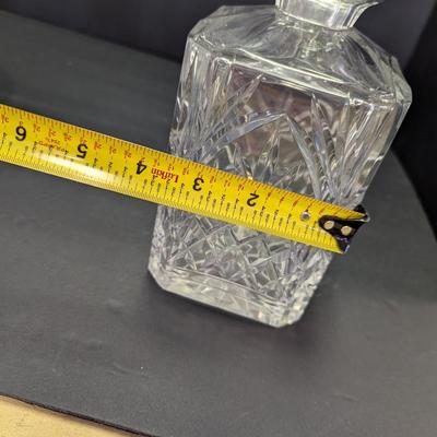 Vintage Crystal Clear Bohemian Square Decanter