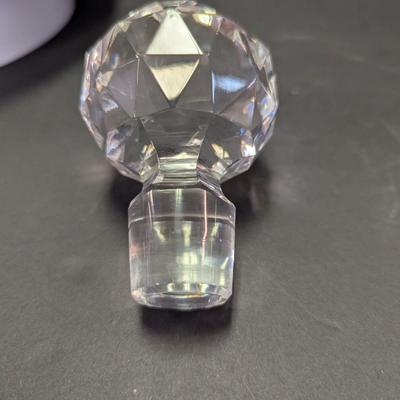 Vintage Crystal Clear Bohemian Square Decanter