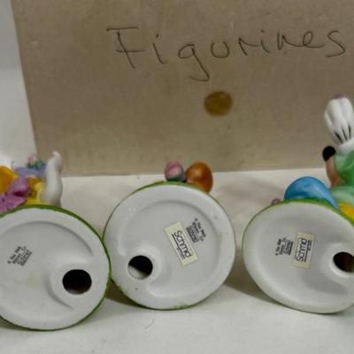 Sale Photo Thumbnail #245: Set of Disney Easter figurines. The figurines are Mickey Mouse, Minnie Mouse, Donald Duck, Daisy Duck, and Pluto