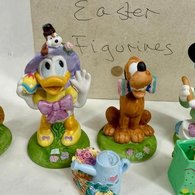 Sale Photo Thumbnail #242: Set of Disney Easter figurines. The figurines are Mickey Mouse, Minnie Mouse, Donald Duck, Daisy Duck, and Pluto