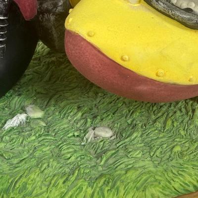 Sale Photo Thumbnail #311: Made in Taiwan. Large and heavy, limited edition #300 of 2500.  Music box crank seems to be frozen, may need adjustment or repair (is accessible from the bottom of the base).  Good display item.