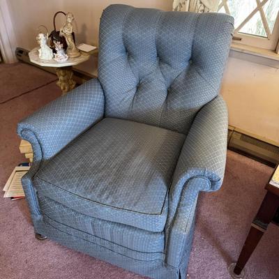 Blue Upholstered Chair 2
