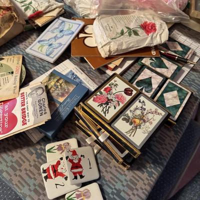Bridge Party Lot of Cards, Tally’s and Memorabilia