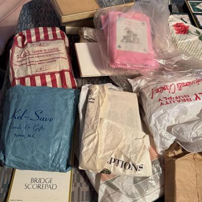 Bridge Party Lot of Cards, Tally’s and Memorabilia