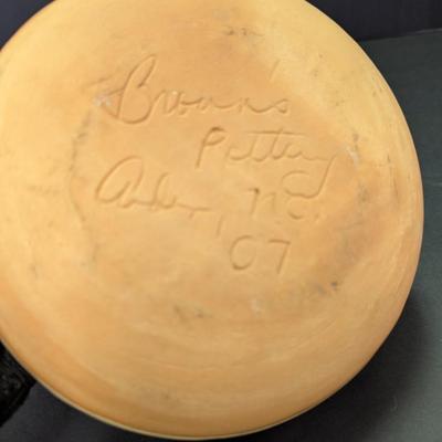 Brown’s Pottery Arden NC Glazed 7 1/4" Bowl Signed