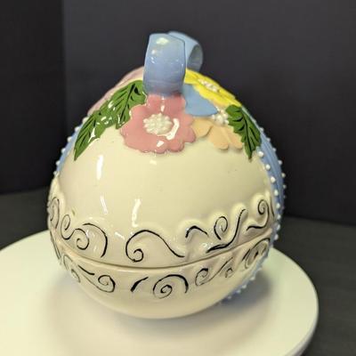 Signed Hand Painted Ceramic Easter Egg