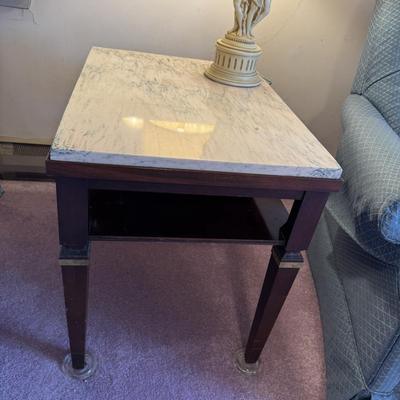 Marble Top End Table #2