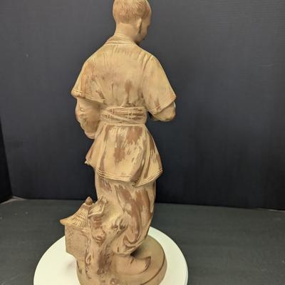 Vintage Terra Cotta Chinoiserie Male Asian Figure 23/231