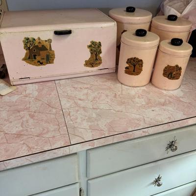 Vintage Bread Box, Canister Set