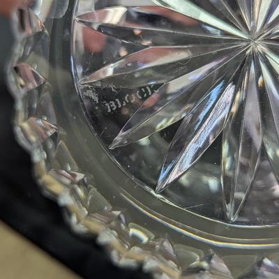 Full Lead Block Crystal Hand Crafted In Poland Rose Bowl Tulip Pattern