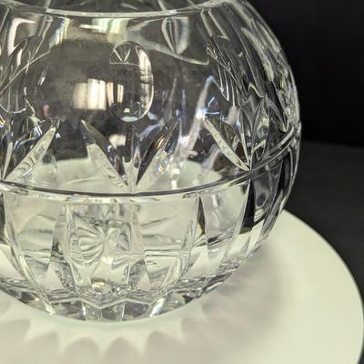 Full Lead Block Crystal Hand Crafted In Poland Rose Bowl Tulip Pattern