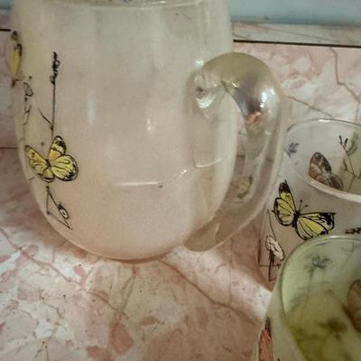 Glassware Sets & Tidbit Tray As Is