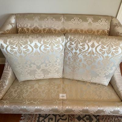 Baker Furniture Damask Settee