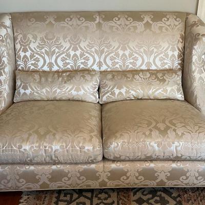 Baker Furniture Damask Settee