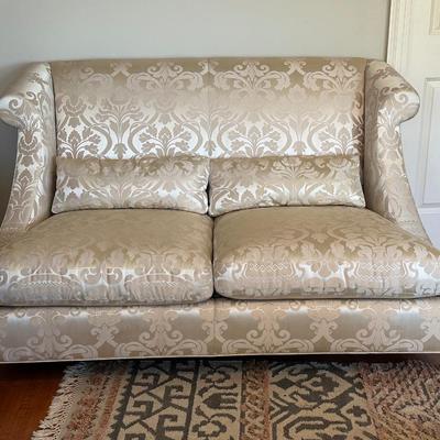 Baker Furniture Damask Settee