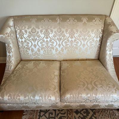 Baker Furniture Damask Settee