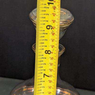 Vintage Etched Glass Decanter With Glasses