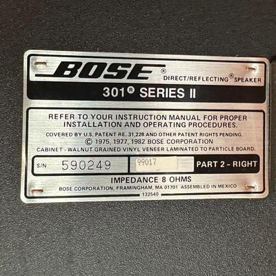 Pair of Bose 301 Series II Direct/Reflecting Speakers