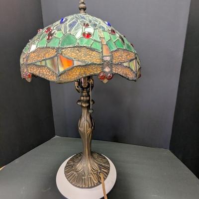 Tiffany Style Dragonfly Stained Glass Table Lamp