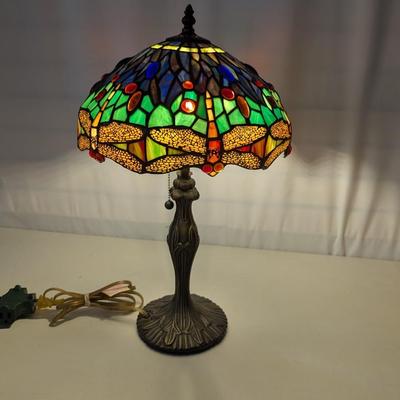 Tiffany Style Dragonfly Stained Glass Table Lamp