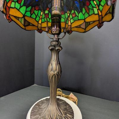 Tiffany Style Dragonfly Stained Glass Table Lamp