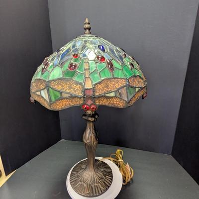 Tiffany Style Dragonfly Stained Glass Table Lamp