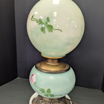 Antique Glass Banquet Table Lamp