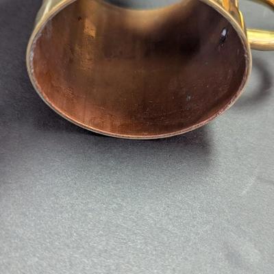 Set Of 4 Beucler Solid Copper Brass Cobras Coffee Beverage Holder Cup Mug