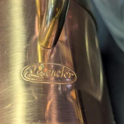 Set Of 4 Beucler Solid Copper Brass Cobras Coffee Beverage Holder Cup Mug