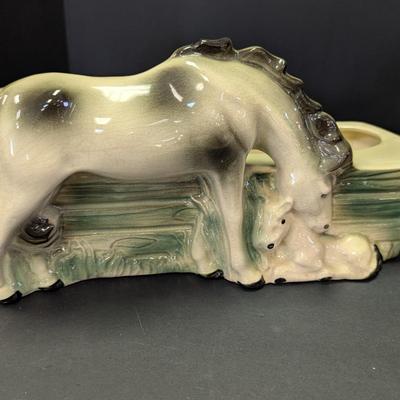 Large Vintage Possible McCoy Planter Horse & Colt Marked #1