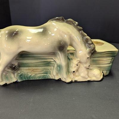 Large Vintage Possible McCoy Planter Horse & Colt Marked #2
