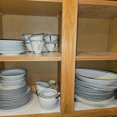 Silver rimmed China set