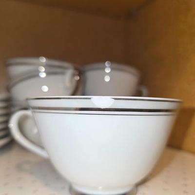 Silver rimmed China set