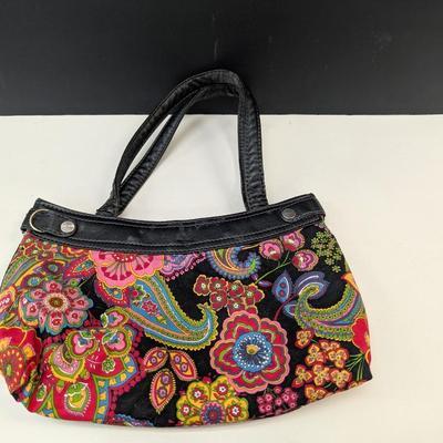 Vera Bradley Hanging Travel Organizer Shoulder Purse Handbag Symphony Quilted Paisley Floral