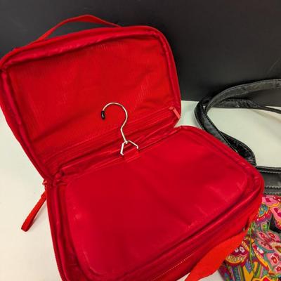 Vera Bradley Hanging Travel Organizer Shoulder Purse Handbag Symphony Quilted Paisley Floral