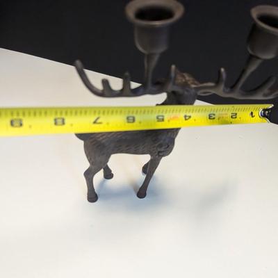 Metal Cast Deer Candle Holder