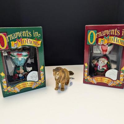 Christmas Ornaments The Lion Is Hand Carved