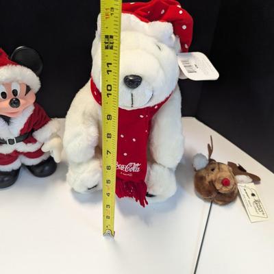 Coca-Cola Bear & Vintage Santa Claus Mickey Mouse Vinyl