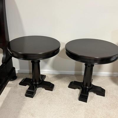 Matching Pair of Pedestal Side Tables (BGB-RG)