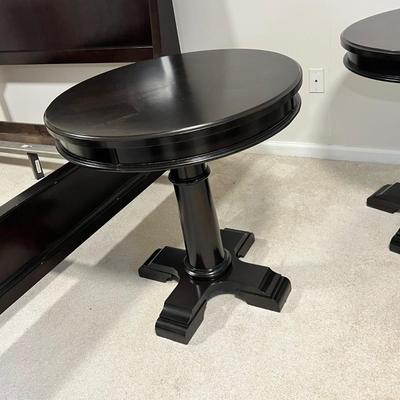 Matching Pair of Pedestal Side Tables (BGB-RG)