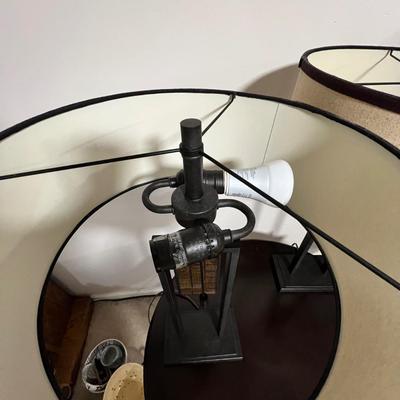 Matching Pair of Modern Table Lamps (BGB-RG)