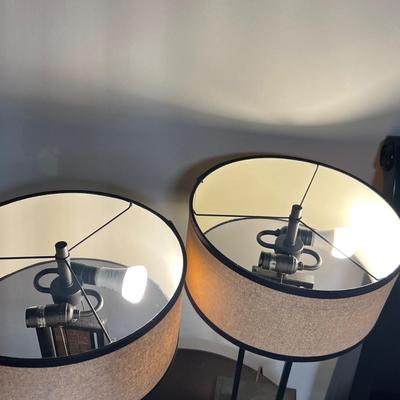 Matching Pair of Modern Table Lamps (BGB-RG)