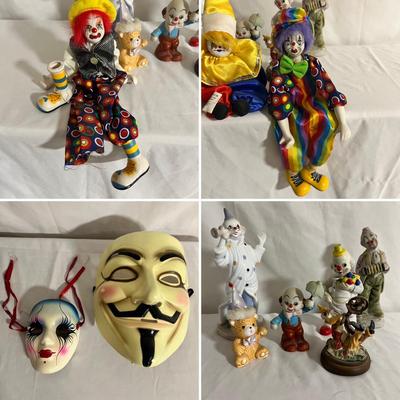 Porcelain Clown Figurines & Masks (BGB-RG)