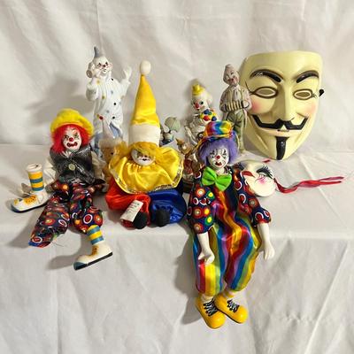 Porcelain Clown Figurines & Masks (BGB-RG)