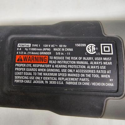 Porter Cable 4 1/2" Disc Grinder & Accessories (DG-JS)