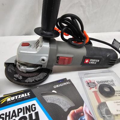 Porter Cable 4 1/2" Disc Grinder & Accessories (DG-JS)