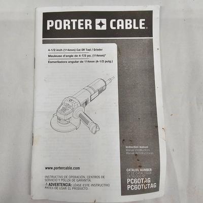 Porter Cable 4 1/2" Disc Grinder & Accessories (DG-JS)