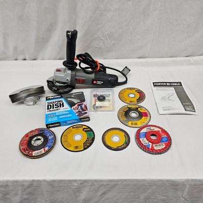 Porter Cable 4 1/2" Disc Grinder & Accessories (DG-JS)