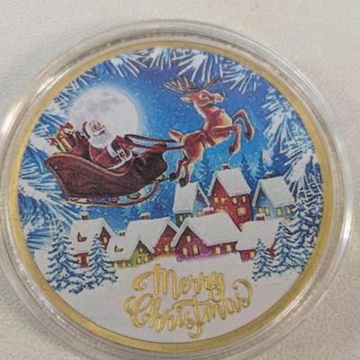 Commemorative Coins Santa Claus Silver Plated Embossed Medals Set 1