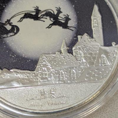 Commemorative Coins Santa Claus Silver Plated Embossed Medals Set 2